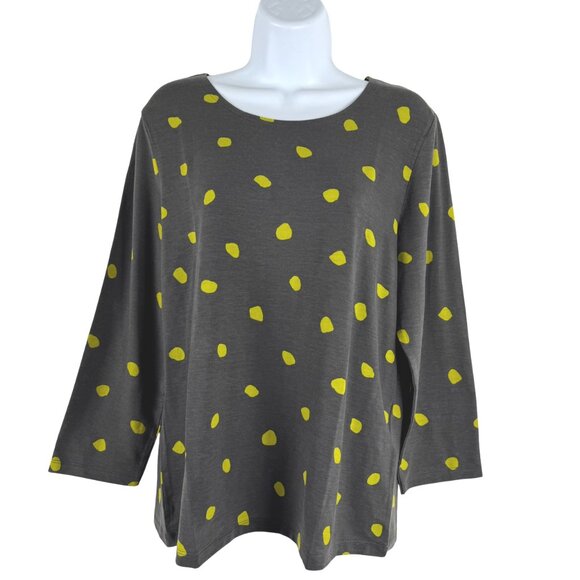 Gudrun Sjoden Terrazzo Top Large Printed Lyocell Blend Casual NWT TP-3510 - Picture 1 of 9